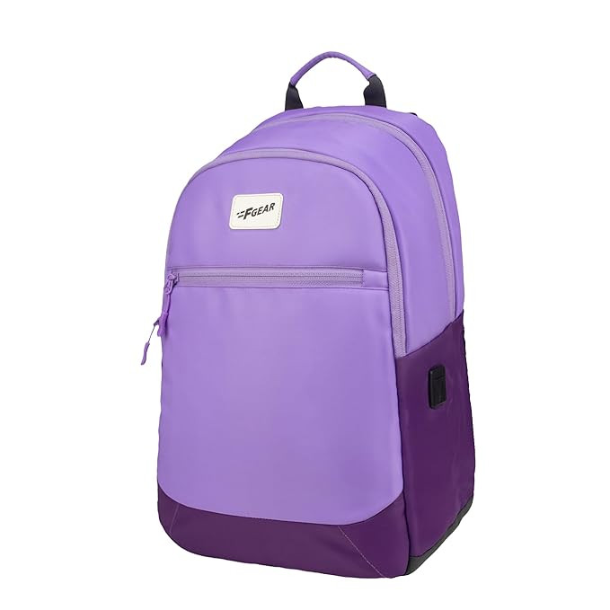 "F Gear Balanzo 16L Laptop Backpack for Women & Men|Water-Resistant Office, College|2 Compartments & 1 Pocket, USB & Type-C Port|Luggage Strap|Detachable Key Holder|Laptop & Tablet Sleeves "