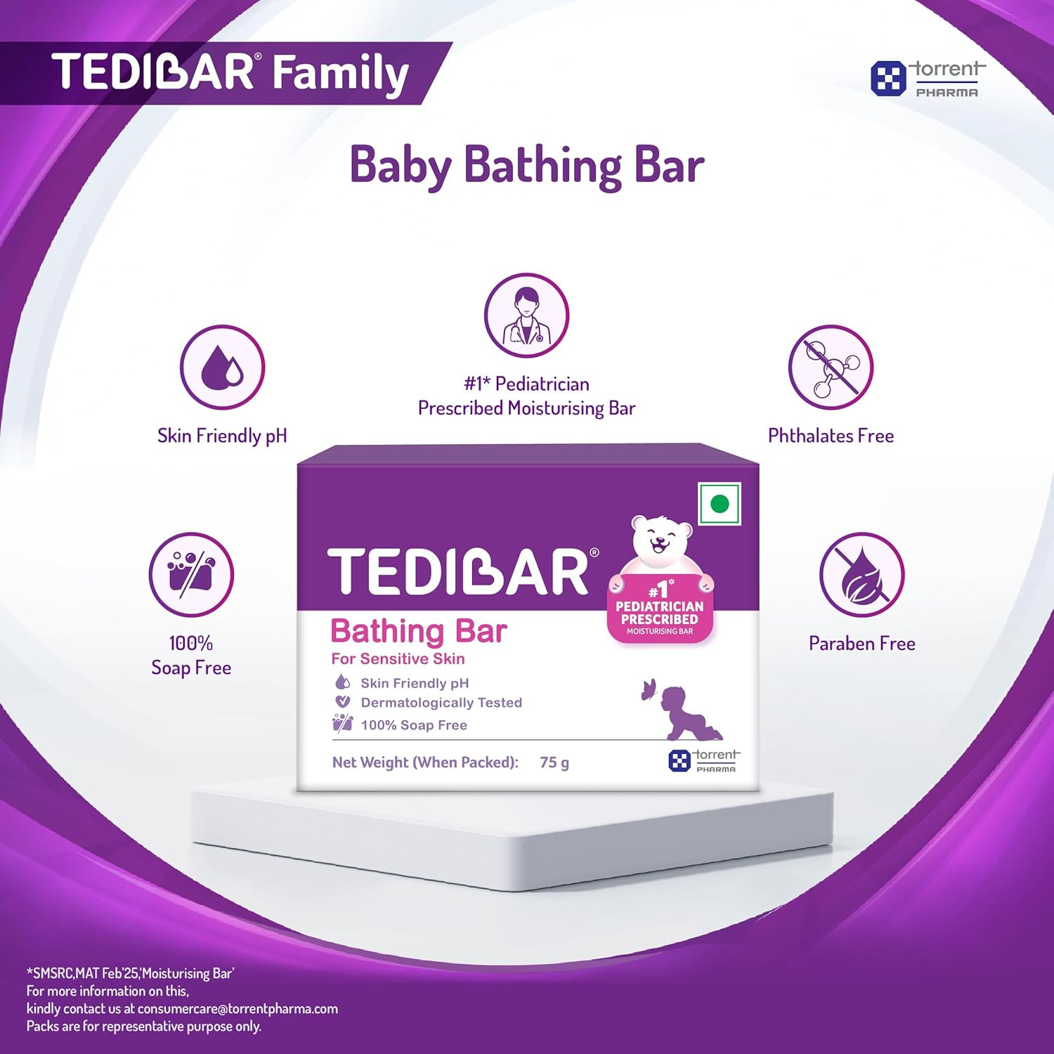 Tedibar Family Baby Care Collection by -Torrent Pharma| Baby Gift Pack | Baby's Bath Time Buddy | 5 Individual Product with Teddy Bear