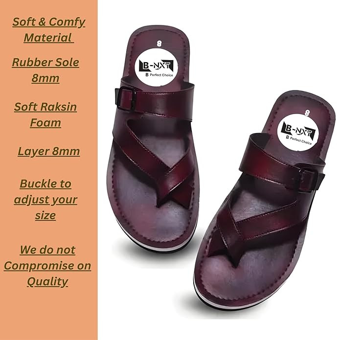 Cherry Brown Flip Flops for Men & Boys | Comfortable Casual Slippers for Beach, Home, Outdoor | Anti-Slip Lightweight Chappals – Stylish Summer Footwear.