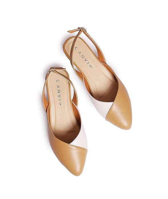 CANVI Stylish | Fancy | Comfortable Women's Ethnic Flats Sandals for Women and Girl, Synthetic Leather Sandals Casual Summer Beach Shoes Sandal