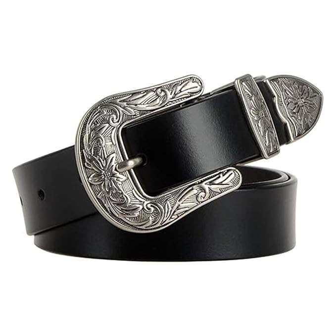 SYGA Women's PU Leather Retro Pin Buckle Waist Belt, Stylish Vintage Design, Adjustable Classic Belt for Jeans, Dresses & Casual Outfits