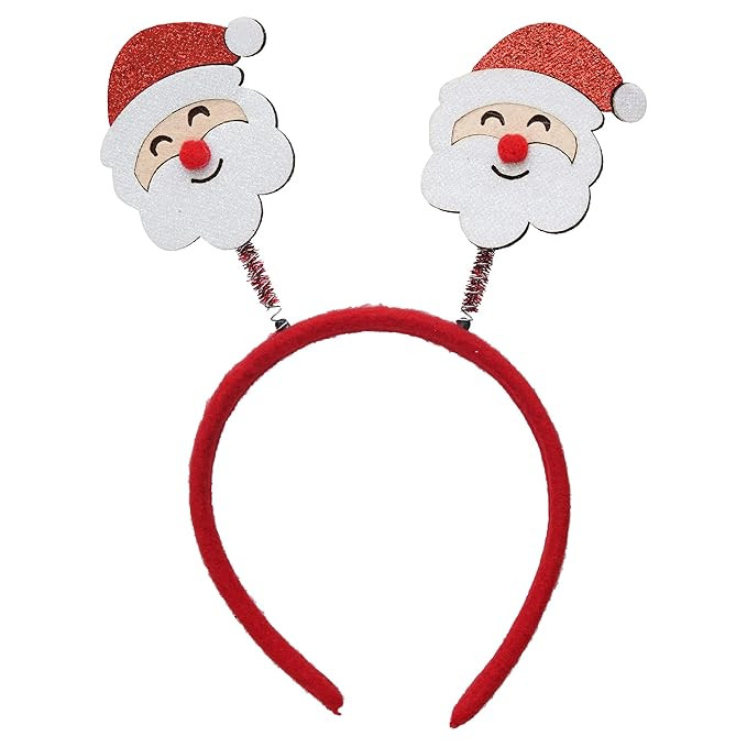 eCraftIndia Christmas Headband Santa Claus Design Hair Band | Hairband for Party Birthday | Xmas Gift for Children Girls | Christmas Decorations Items for Home Ornaments Props