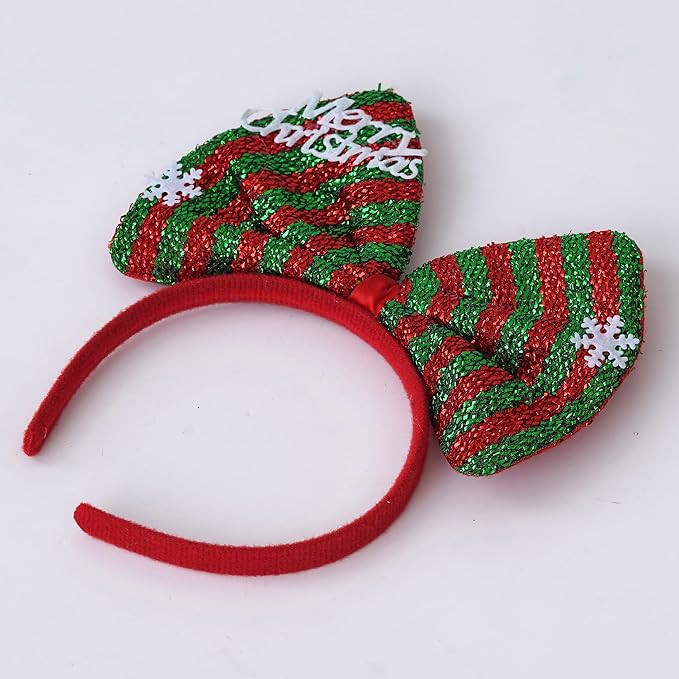 eCraftIndia Merry Christmas Headband Snowflake Design Hair Band | Hairband for Party Birthday| Xmas Gift for Children Girls | Christmas Decorations Items for Home Ornaments Props
