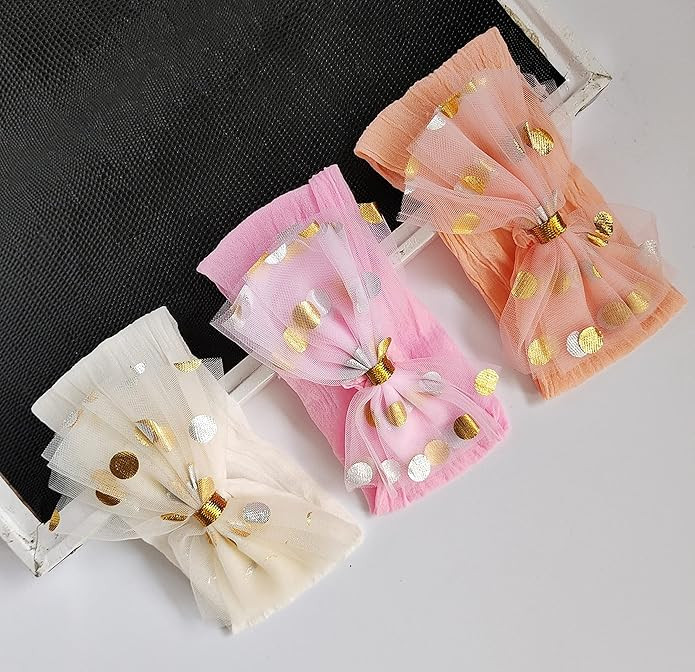 ANNA CREATIONS 6 Pcs Multi-coloured hairband Elastic Kids Headband Hair Accessory for Baby Girls and Kids