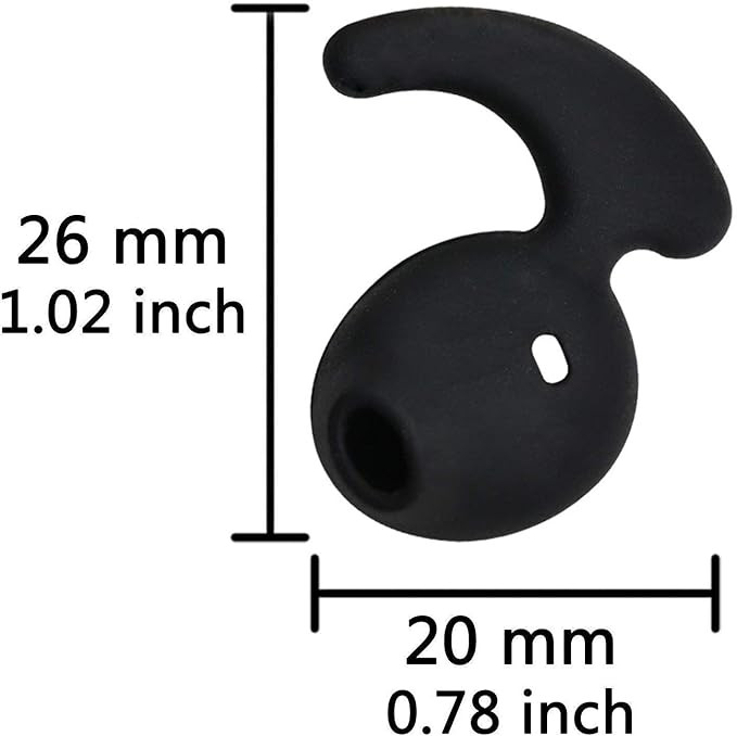 6 Pcs Samsumg level u2 & u Earphone Cushions In the ear Black