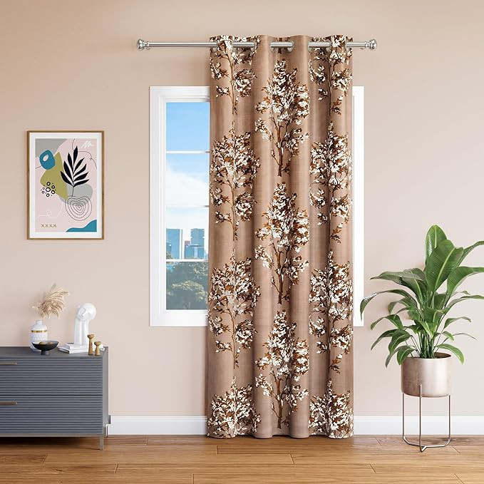 Door Curtain 7 feet Pc1 (Brown Colour) 7 L x 3.67 W Feet