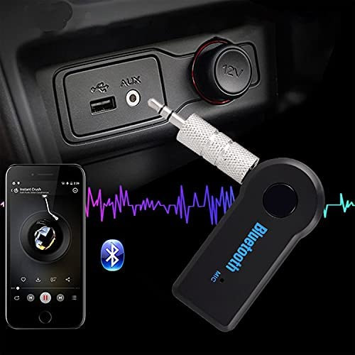Car Bluetooth For Maruti Suzuki Omni Original Wireless car bluetooth Audio receiver With 3.5mm Jack Aux Cable With Mic call receiver Calling Function car bluetooth speaker Stereo system