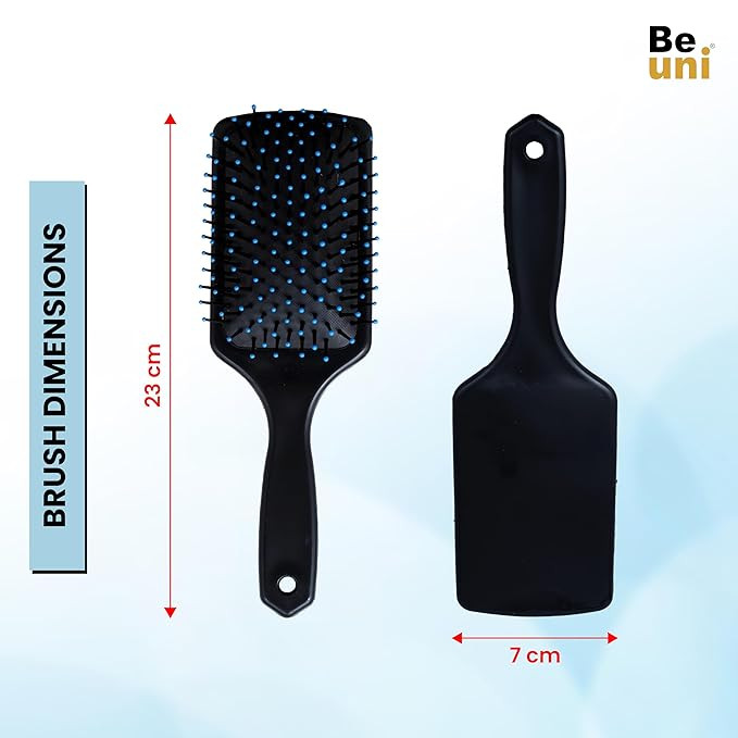 Premium Collection Mini Paddle Hair Brush for Men & Women, Black (Pack of 1)