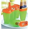 Tupperware ice lollitup Set of 4 pc Icecream Mold - Orange and Green Colour