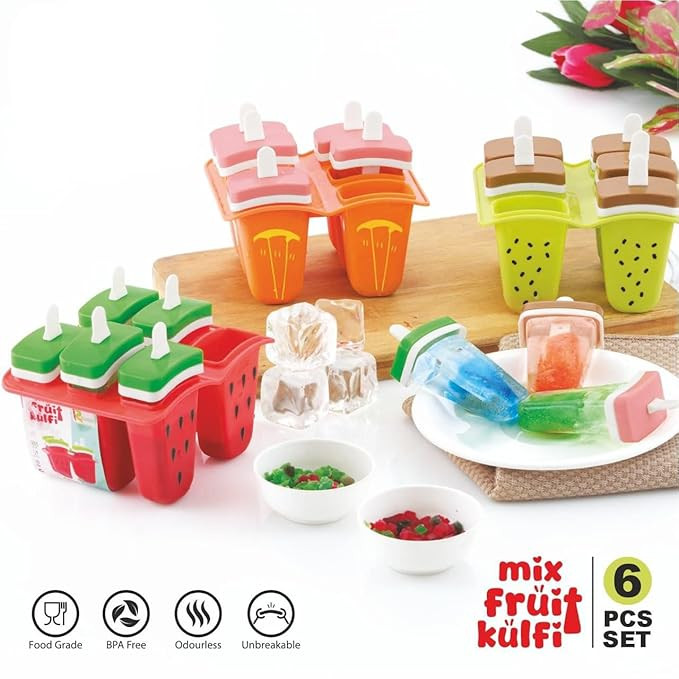 Food Grade Homemade Reusable Popsicle Mould, Kulfi Moulds Set/Frozen Ice Cream/Kulfi Candy Ice Lolly Mould, Ice Pop Makers, Kulfi Candy Mould Tray