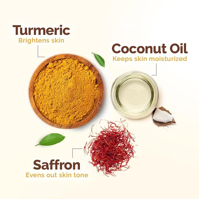 Mamaearth Ubtan Natural Glow Face Wash with Turmeric & Saffron | For Tan Removal & Skin brightening | SLS & Paraben Free | For All Skin Type | For Men & Women | 100 ml