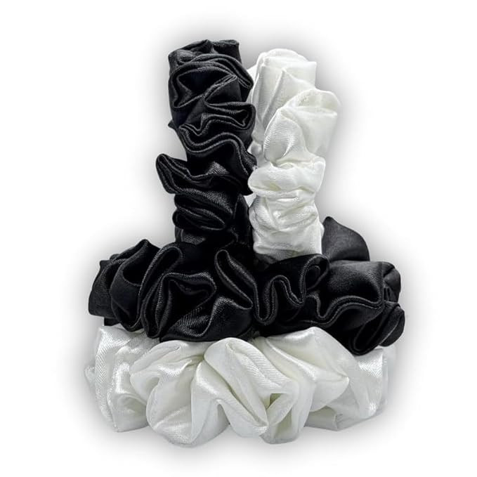 Satin Hair Scrunchies for Women and Girls, Bulk Soft Scrunchy Hair Bands for Hair Accessories,Ponytail Holder for Girl’s Birthday Gift