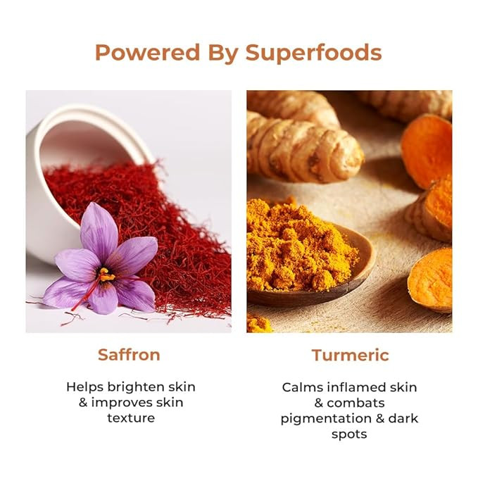Naturali Ubtan Brightening Face Scrub | With Superfoods Saffron & Turmeric | Exfoliates | Removes Tan | Boosts Skin Glow | Paraben-free | For All Skin Types | 100g