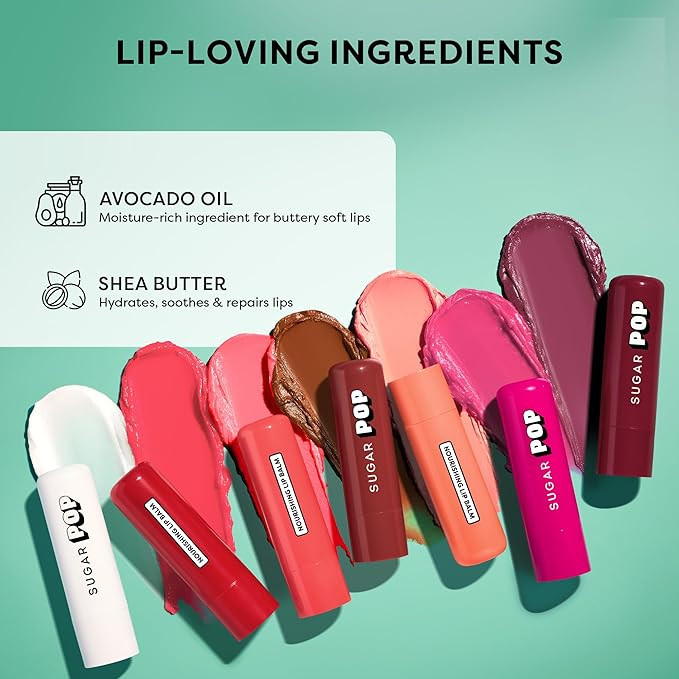 SUGAR POP Nourishing Lip Balm | Castor Oil, Shea Butter & Avocado Oil | Hydrating | 4.5gm - 07 Plum