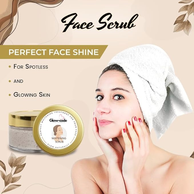 Walnut Whitening Face Scrub | Natural Exfoliating Scrub for Glowing Skin | Deep Cleansing & Exfoliating with Ground Walnut Shells | Gentle Facial Scrub for All Skin Types