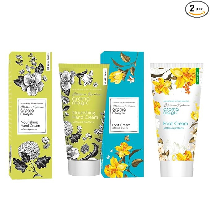 Aroma Magic Combo | Nourishing Hand Cream + Foot Cream | For Softening | 50gm Each | All Skin Type | Pack Of 2