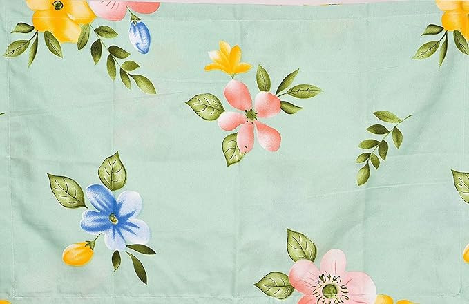 THE HOME STYLE Super Soft Glace Cotton Standard Size Printed Pillow Covers Ll Cases Set Of 2 Piece- 18 X 28 Inches (Pistafloral, 400 Tc)