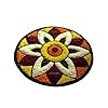 Microfiber Rangoli Floor Mat for Living Room, Bedroom, Kitchen Diwali & Navratri Decor | Home Mandir, Pooja, Festival Decoration Item | Modern Home Décor Mat | Size: 24 x 24 Inches