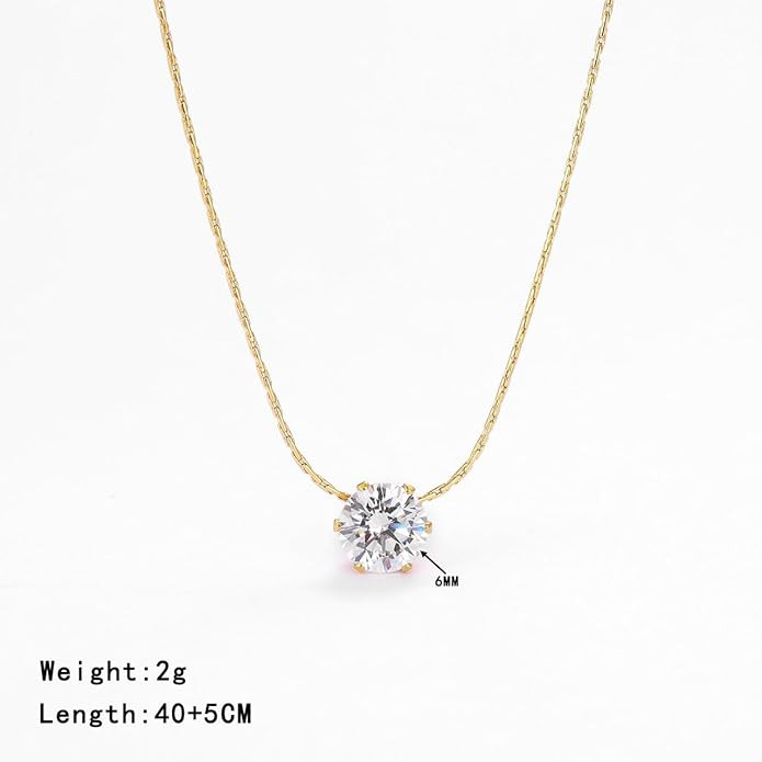 Korean Fashion Dainty Necklace for Women and girls | Anti-Tarnish Chain with Elegant Pendant | Stylish & Trendy Everyday Wear Jewelry(Silver)