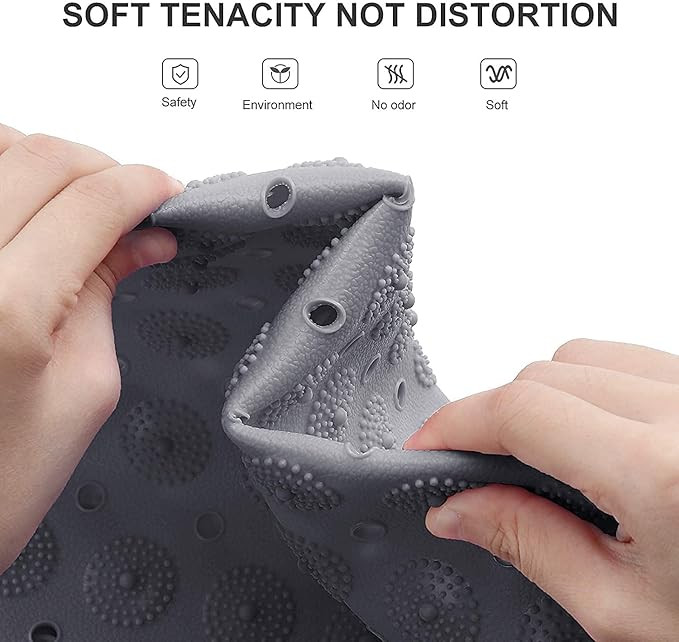 Click to see full view   VIDEO     4+ PVC Bathroom mats Anti Slip Bathroom mat Non Slip Bath Anti Skid Doormat Rectangle (Grey | 70 X 35)