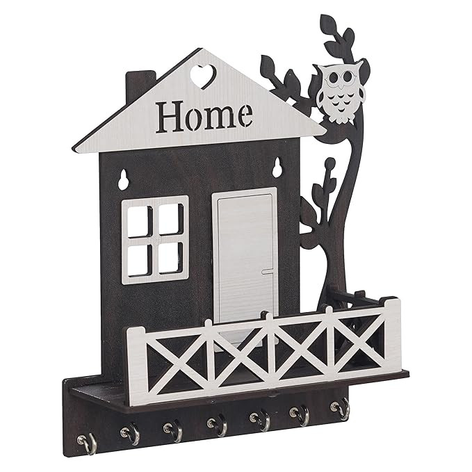 Webelkart Premium Wooden House Keys Hanger Key Holder for Home/Office Decor, Key Holder for Wall Decor (Model-1)