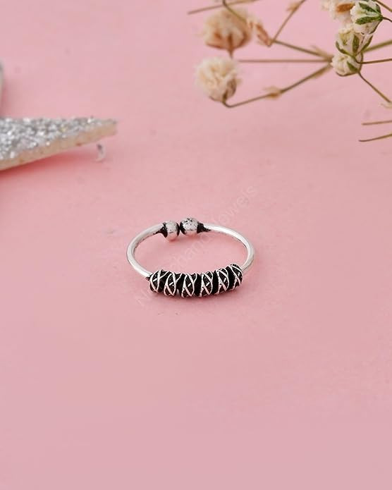 NEMICHAND JEWELS Pure 925 Sterling Silver Bohemian Clip On Septum Nose Ring/Nose Pin Simple Tiny Hoop for Women & Girls (No Piercing Required)