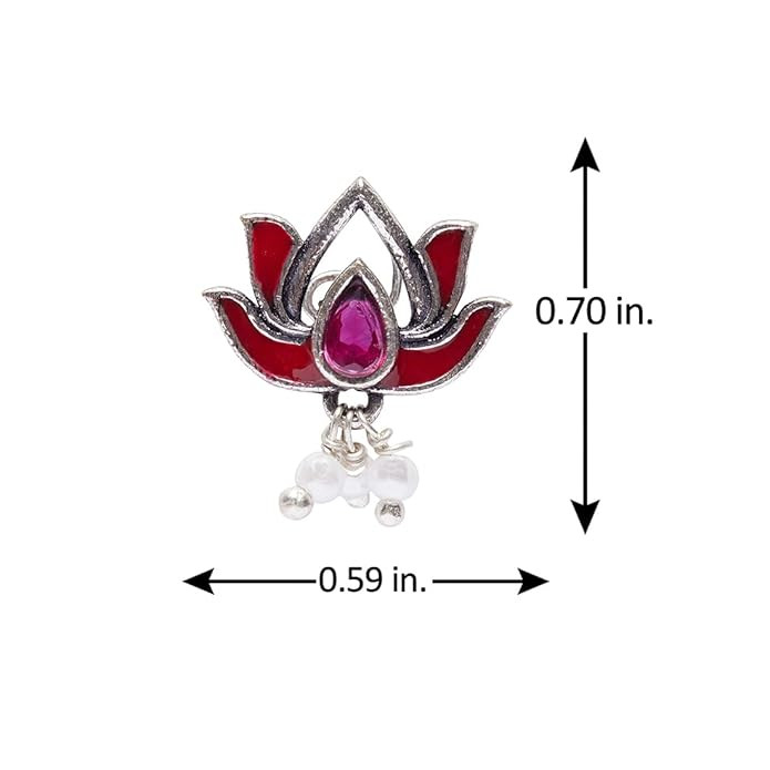 VOYLLA Indie Collectibles Pretty Lotus Motif Nose Pin