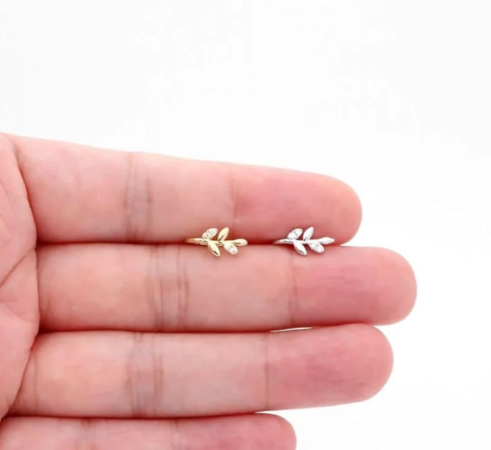 RUVEE Nose & Ear Clip Gold Plated Pin Non Pierced Just Press for Women & Girls