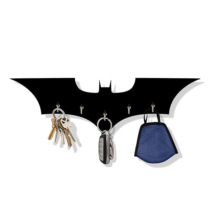 Designer Wooden Key Holder | Wall Mount Designer Key Holder for Home & Office (The Dark Knight)