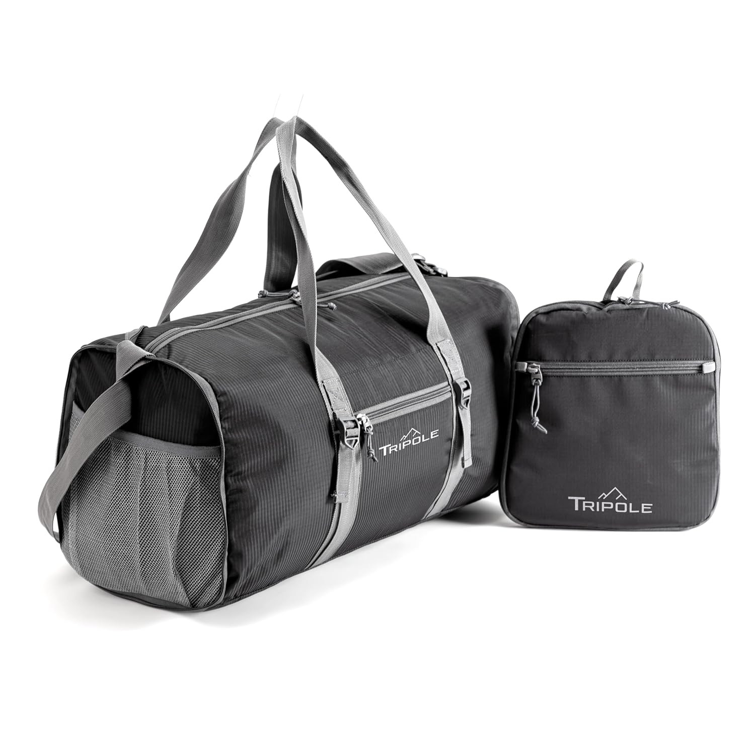 Tripole PAKEasy Foldable Duffel Bag | Portable Bag for Traveling | 40 litres (Black)