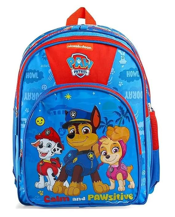 STRIDERS Paw Patrol Kids Backpack – Lightweight, Durable School Bag with Padded Comfortable Straps & Spacious Compartments – Perfect for Toddlers & Preschoolers