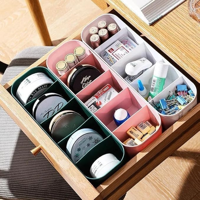 TEX-RO Storage Box and Organiser - Cloth Organizer for Storage, Wardrobe Organizer for Storage, Clothes Organizer, Drawer Organizers for Underwear, Socks, Ties (Set Of 4, Multi-colour)