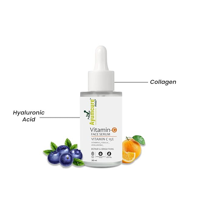 15% Vitamin C Face Serum 30 ml | Brightening & Anti-Aging | With Vitamin E, Ferulic Acid & Hyaluronic Acid | Reduces Dark Spots, Wrinkles & Hyperpigmentation | Suitable for All Skin Types