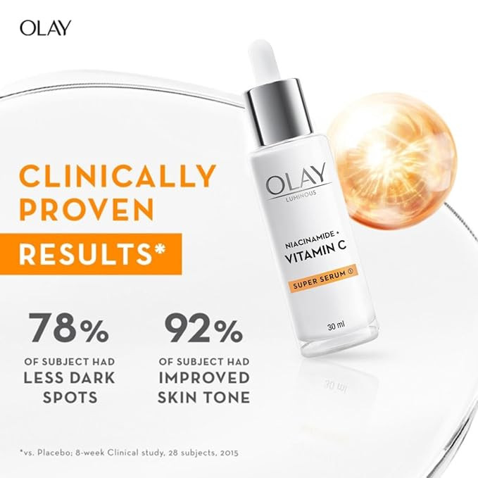 Olay Vitamin C Kit for 2X Glow | Vitamin C Serum with Free Cleanser l Even Glow and Smooth Texture | With Niacinamide l Normal, Oily, Dry & Combination Skin l Parabens & Sulphate free | Pack of 2