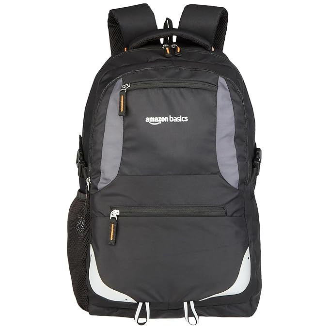 American Tourister Quad 3.0 Style 02, Large 3 Compartment Backpack, 33.5L with Spacious Interiors Bags For School, Office, College, Gift For Men & Women - Space Black