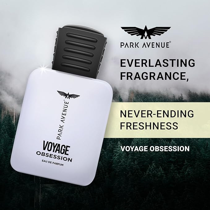 Park Avenue Voyage Obsession Signature Collection, Liquid Eau De Parfum Men, 50Ml | Long Lasting Perfume for Men | Diwali Gift | Premium Luxury Fragrance Scent | Aromatic Blend of Amber & Musk