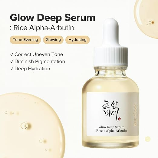 [Beauty of Joseon] Glow Deep Serum Rice + Arbutin (30ml) – Korean Face Serum for Brightening, Even Skin Tone & Dark Spot Care