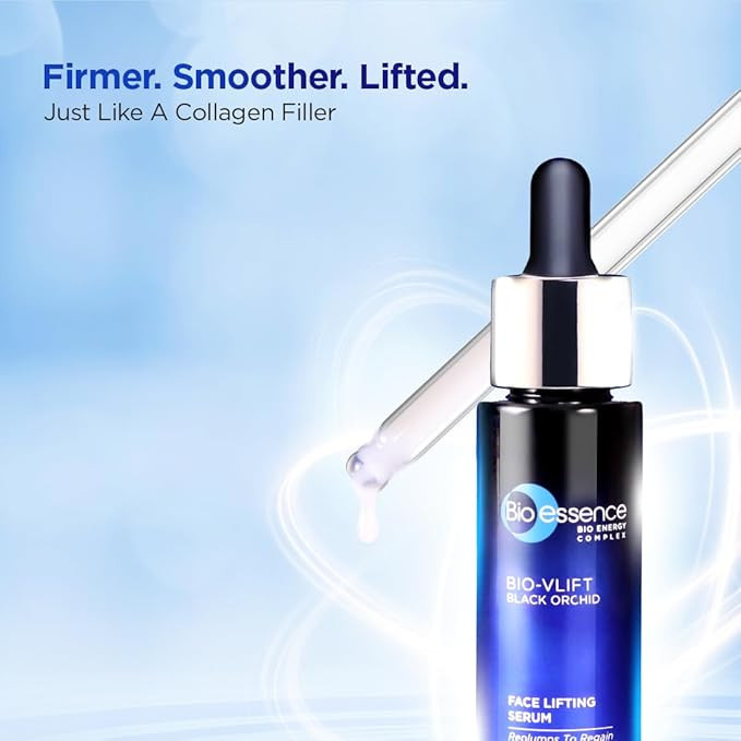 Bio-essence Bio-Vlift Face Lifting Serum (30ml) | Firming, Tightening, Lifting, Serum with Ceramide, Hyaluronic Acid, Niacinamide and Peptides | For all skin types