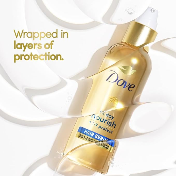 Dove All Day Nourish + UV protect Hair Serum For All Hair Types With Bio Protein Care 100ml