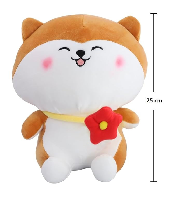 Babique Cat Flower Plush Soft Toy Cute Kids Animal Home Decor Boys/Girls (25 cm)