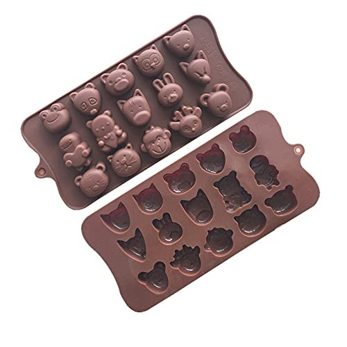 Vedini™ Silicone 15 Cavity Mould Fondant Chocolate Resin Clay Candle Mould DIY Kitchen Baking (Output Weight : 4-7 Grams) (Teady)