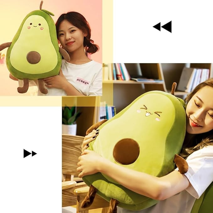 MiniSteps Ultra-Soft Avocado Plush Toy for Kids | Washable & Non-Toxic Stuffed Fruit Toy | Cuddly Soft Toy Gift for Boys & Girls