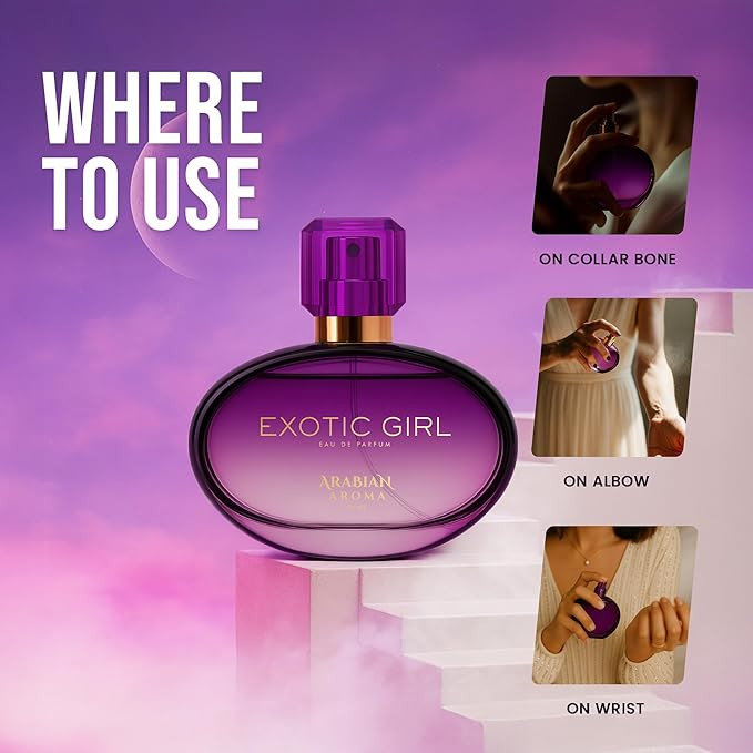 Arabian Aroma Exotic Girl Perfume Eau de Parfum - Long Lasting Perfume for Women – Womens Perfumes Long Lasting – 50ml