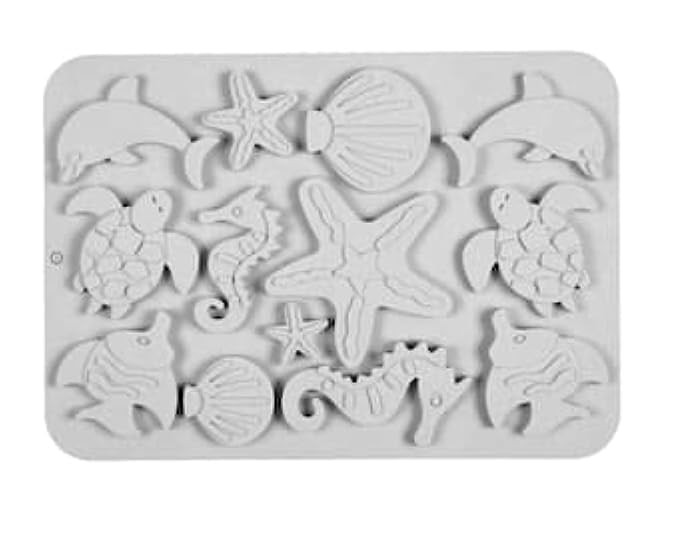 Homebakers Mart Sea Life Silicone Chocolate Fondant Mould In Random Color - 10 Cm