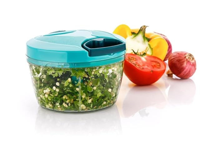 Premium 2 in 1 Dori Vegetable Chopper 550ml BPA-Free & Unbreakable Body, Hardened Steel Blades Fast Manual Food Chopper for Daily Kitchen Use