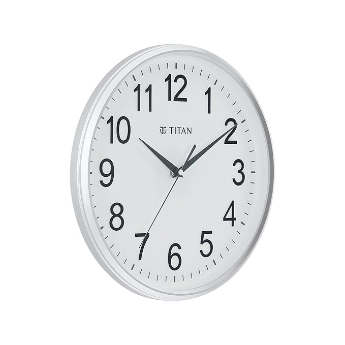 Titan Contemporary Wall Clock with Silent Sweep Technology - 30 cm x 30 cm (Medium)