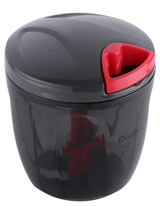 Clazkit Plastic Kitchen Dori Handy Vegetable and Fruit Manual Onion Dry Fruit Salad Maker Vegetable Quick String Chopper Machine, Cutter – 6 Stainless Steel Blades, 900ml/1000ml, (Color May Vary)