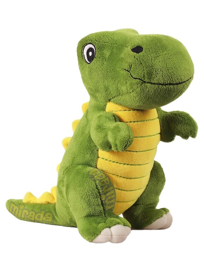 Mirada Super Soft Standing Dinosaur Plush Toy – 35cm | Cute Green & Yellow Stuffed Animal for Kids, Boys & Girls | Adorable Cuddly Plushie | Perfect Birthday, Valentine & Room Décor Gift