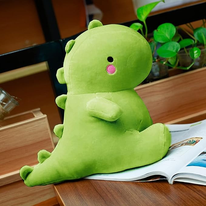 AVS Cute Dinosaur Plush Toys, Fat Dinosaur Stuffed Animals Toys Dolls, Soft Plush Stuffed Dino Plushie, Birthday Gifts for Kids Girl Boys (Green 20 CM)