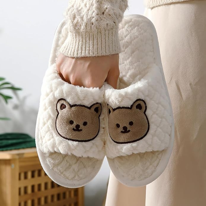 Panihari Cartoon Design Warm Slipper for Women's Fur Flip Flops Fur Winter Fashion Slipper for House and Bedroom Slides & Home Indoor Outdoor (1 Pair)